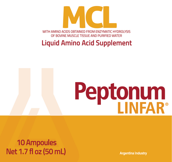 Peptonum Linfar MCL – Muscle | Liquid Amino Acid Supplement, 10 Ampoules (50 mL)