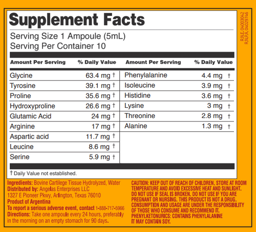 Peptonum Linfar CG – Cartilage | Liquid Amino Acid Supplement, 10 Ampoules (50 mL)