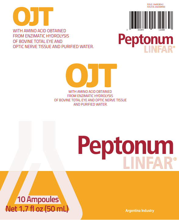 Peptonum Linfar OJT – Total Eye | Liquid Amino Acid Supplement, 10 Ampoules (50 mL)