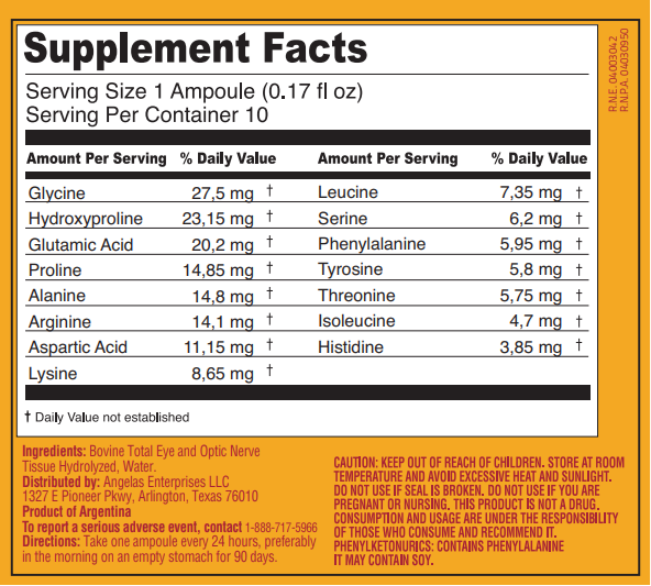 Peptonum Linfar OJT – Total Eye | Liquid Amino Acid Supplement, 10 Ampoules (50 mL)