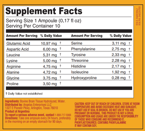 Peptonum Linfar CRB – Brain | Liquid Amino Acid Supplement, 10 Ampoules (50 mL)