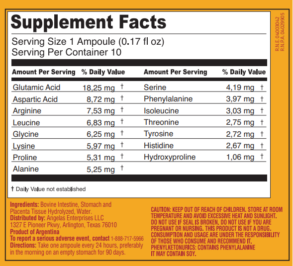 Peptonum Linfar GI – Gastrointestinal | Liquid Amino Acid Supplement, 10 Ampoules (50 mL)